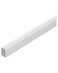 PVC Lattice Cap 3/4" x 1-1/4"x 8' - White