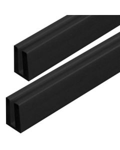 Moulure pour treillis en PCV 3/4 po x 1-1/4 po x 8 pi, noire