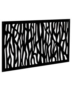 Panneau décoratif d'extérieur Sprig, 2' x 4', noir