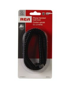 Handset Cord - Coiled - 12' - Black