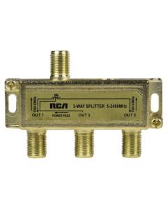 Séparateur de signal pour câble coaxial, 3 voies, 2,4 GHz, or