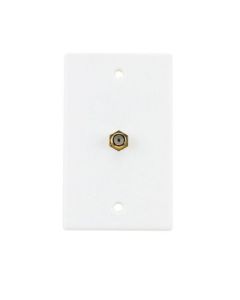 Plaque murale coaxial RG6/RG59 Blanc