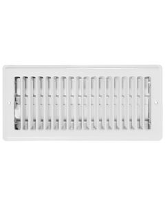 Registre à plancher, blanc, 3" x 10"