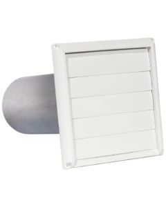 Vent Hood For Exhaust - Plastic - 4" - White