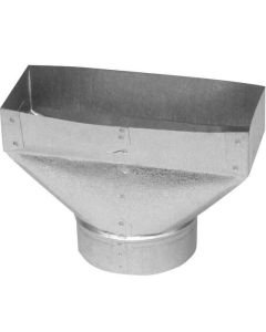Sortie universelle galvanisée pour transition entre conduits 3-1/4 x 10 x 4"