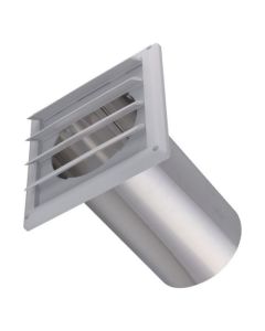 Évent de ventilation à volet, blanc, 5"