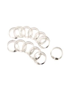 Curtains Rings - Clear Plastic - 12/Pack