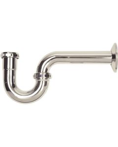 Tubular Brass P-trap 1-1/4" Chrome