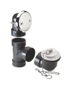 Trop-plein de bain, ABS, 1 1/2", chrome