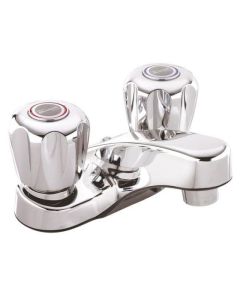 Robinet de salle de bain à 2 poignées, chrome