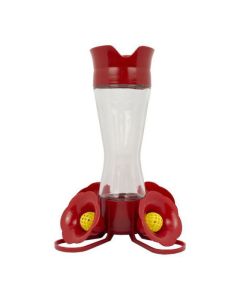 Mangeoire à colibris avec nectar,plastique/verre, 8oz,rouge