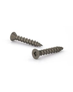 Plain Floor Screw, Bugle Head, Square Drive, Coarse Thread #8 x 1-1/4" (500)