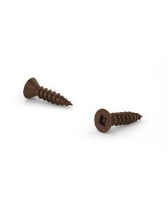 Antique Copper-Plated Wood Screw, Flat Head, Square Drive #5x1/2" (20)