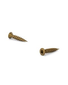 Antique Brass-Plated Wood Screw, Oval Head, Square Drive #5x5/8" (20)