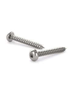 Stainless Steel Metal Screw, Pan, Square, Self-tapping trd - #12x2-1/2" (2)