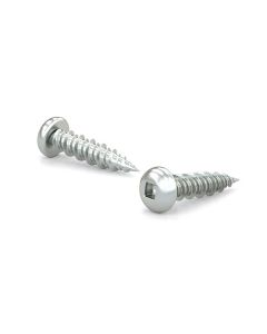 Zinc-Plated Wood Screw, Pan Head, Square Drive, Hi-Low Thread #8x1/2" (20)