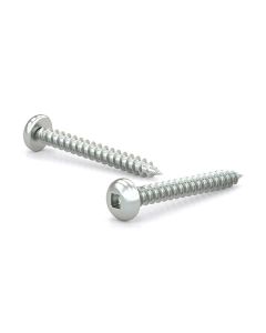Zinc Plat. Met. Screw, Pan Head, Square, Self-Tapping, Type A #4x1/2" (24)