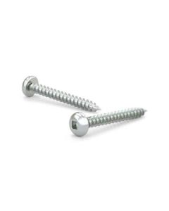 Zinc Plat. Met. Screw, Pan Head, Square, Self-Tapping, Type A #6x1-1/2" (14)