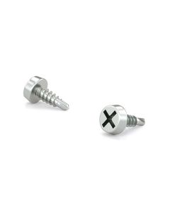 Vis cloisons de métal, tête ronde bombée, filet auto-taraudeur #6x7/16" (20)