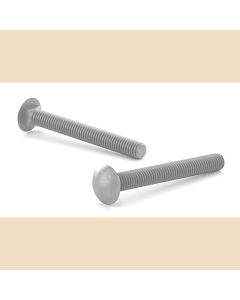 Boulon carrosserie tête ronde - Acier galvanisé à chaud - 1/2"x10" (10)