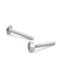 Vis machine zinguée, évasée large, combiné quadrex -rainure, 8-32x1-3/8" (5)