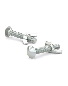 Carriage Bolt with Butterfly Nut, Pan Head 1/4"x3" (45)