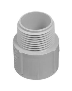 PVC Male Adapter 1/2" Grey