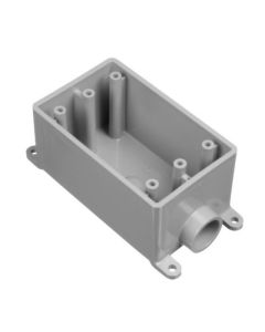 Grey FSE Gang Box 1 Gang PVC 1/2" - 3/4"
