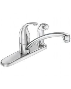Adler One-Handle Kitchen Sink Faucet with Side-Sprayer - Chrome