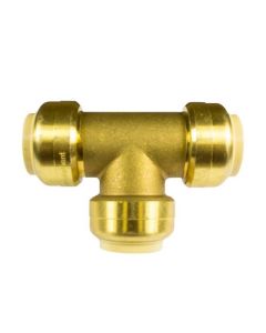 Raccord en T, laiton sans plomb, 3/4", poussoir
