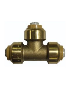 Raccord en T, laiton sans plomb, 1/2", poussoir