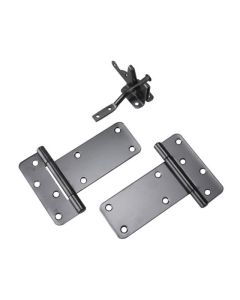 Gate Hardware Kit Black With Latch