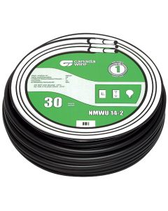 Fil de construction, 14/2 NMWU, 15 A, noir, 30 m