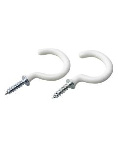 WHITE CUP HOOKS 1-1/2"