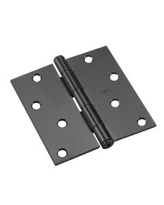 Full Mortise Butt Hinge, black, 4" x 4"