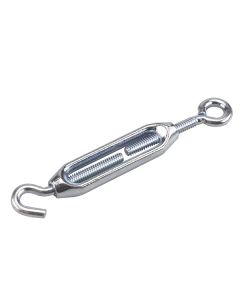 Hook by eye turnbuckle - Zinc - 1/4" x 7 5/8"