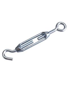 Tendeur crochet par oeil, zinc, 5/16" x 9 3/8"