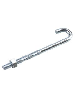 Boulon en J avec écrou, 1/4" x 4"