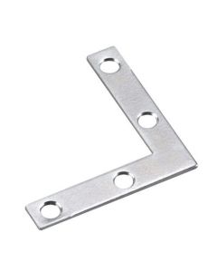 Flat Corner Plate - Zinc - 2"