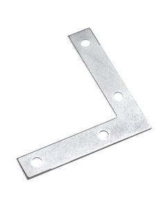 Flat Corner Plate - Zinc - 3"