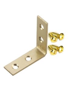 Renfort de coin - Laiton - 1-1/2" x 1/2" x 1-1/2" - (4)