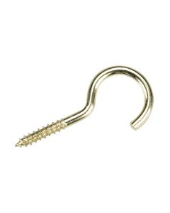 Crocher à visser tirefond, laiton, 1-7/8"