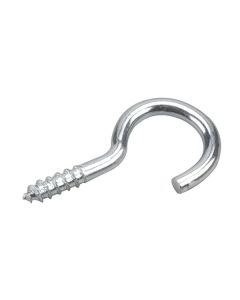 Crochet à vis, zinc, 8/pqt, 1 3/8"