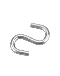 Crochet en forme de S, zinc, 8 mm x 1" x 3 mm