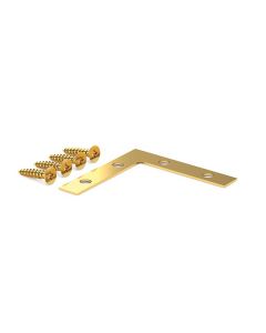 Flat Corner PLate - Brass - 2"x3/8