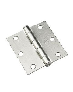 Door hinge - Brushed nickel - 3" - 2/Pkg