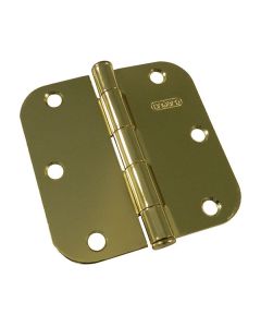 Charnière simple à mortaiser de 3 1/2" - rayon de 5/8" - Laiton