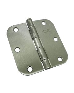 3-1/2" Full Mortise Butt Hinge - 5/8" Radius - Brushed Nickel