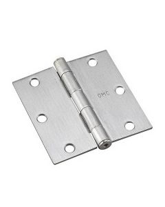 Penture de porte, chrome brossé, 3 1/2", 2/pqt