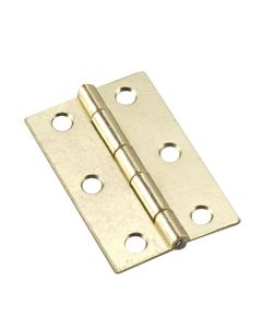 Narrow Butt Hinge - Brass - 1 5/8" x 2 1/2" - 2/Pkg